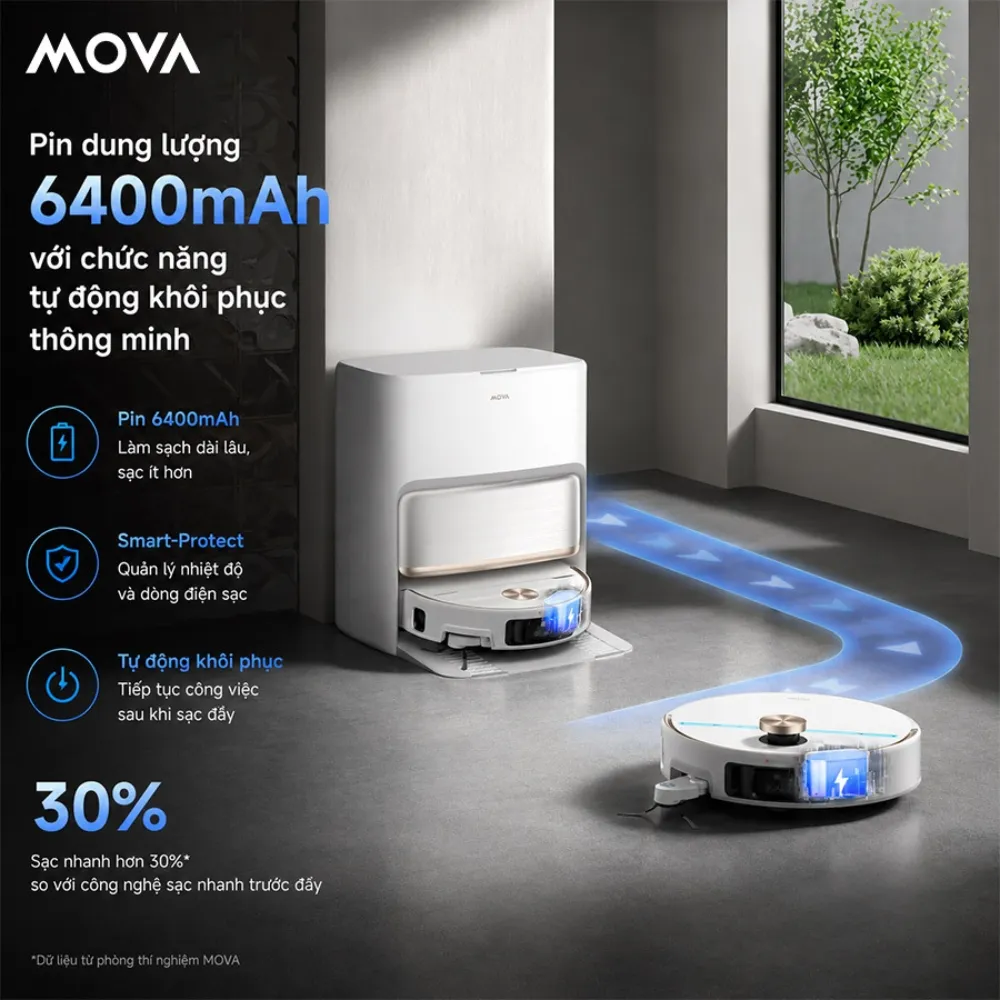 Robot Hút Bụi Lau Nhà Mova V70 Ultra Complete 20 Robot Hút Bụi Lau Nhà Mova V70 Ultra Complete - Akia Smart Home