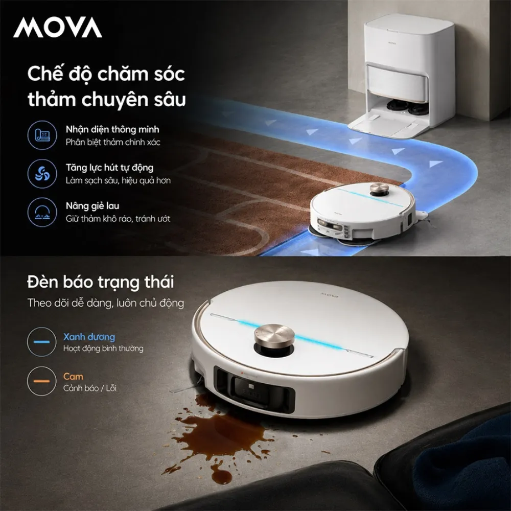 Robot Hút Bụi Lau Nhà Mova V70 Ultra Complete 17 Robot Hút Bụi Lau Nhà Mova V70 Ultra Complete - Akia Smart Home