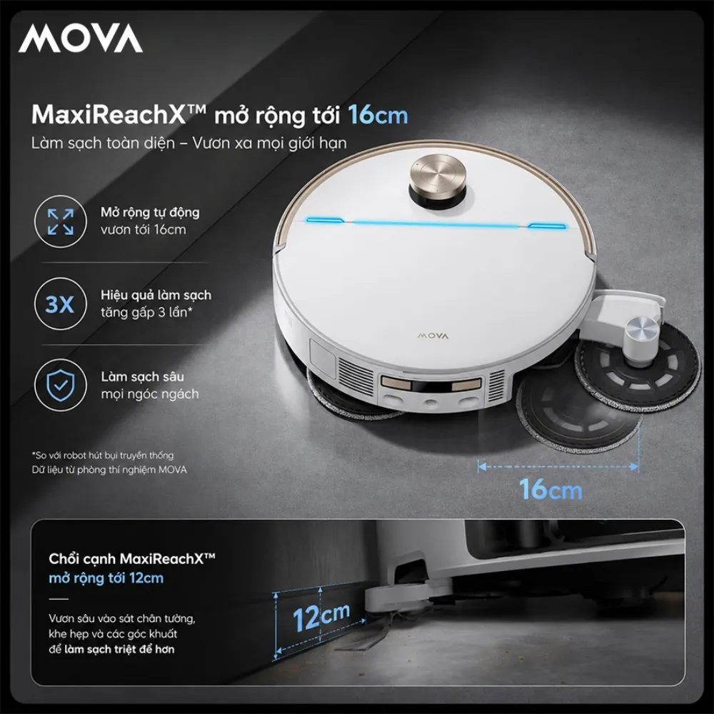 Robot Hút Bụi Lau Nhà Mova V70 Ultra Complete 14 Robot Hút Bụi Lau Nhà Mova V70 Ultra Complete - Akia Smart Home