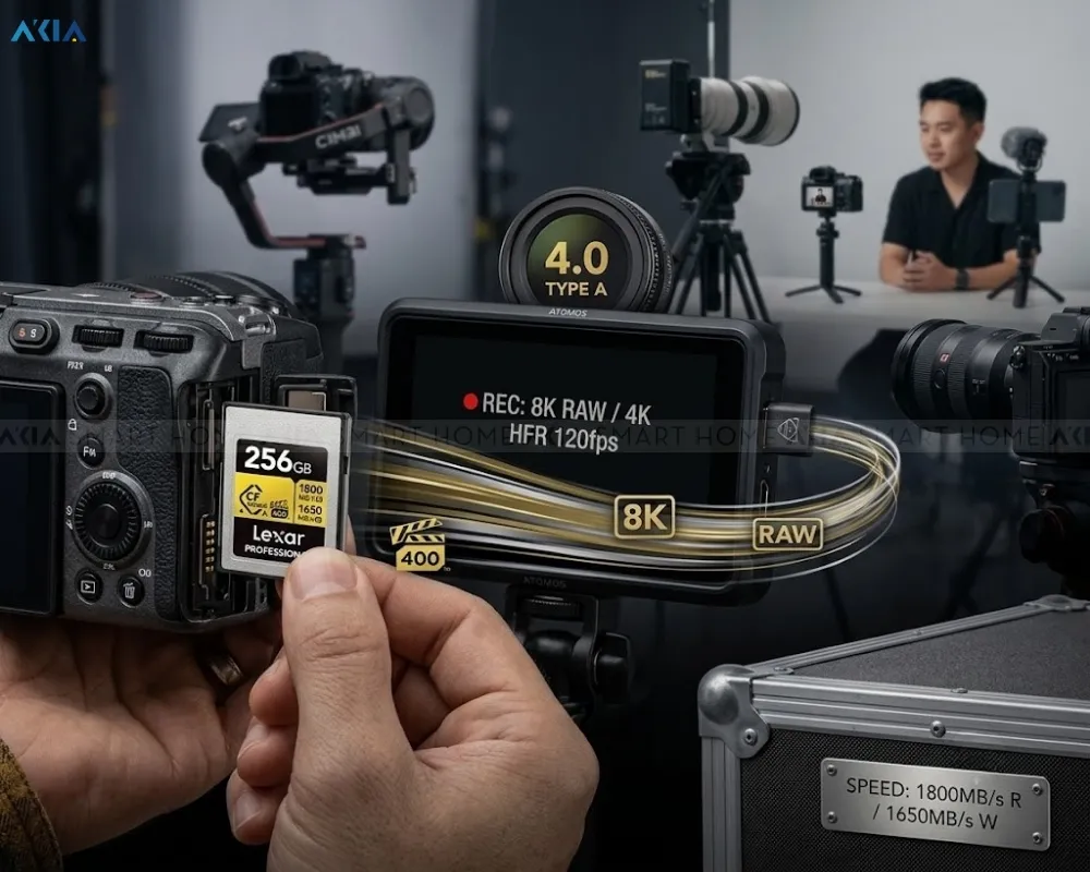 Thẻ Nhớ Lexar Professional Gold Cfexpress 4.0 Type A - 256Gb 9 Thẻ Nhớ Lexar Professional Gold Cfexpress 4.0 Type A – 256Gb - Akia Smart Home