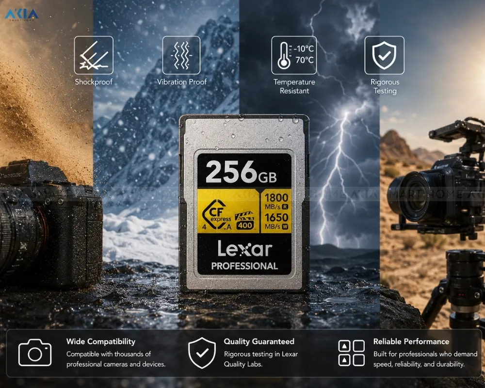 Thẻ Nhớ Lexar Professional Gold Cfexpress 4.0 Type A - 256Gb 14 Thẻ Nhớ Lexar Professional Gold Cfexpress 4.0 Type A – 256Gb - Akia Smart Home