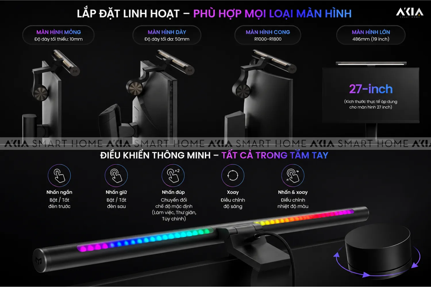 Đèn Kẹp Màn Hình Yeelight Led Screen Light Bar Libra 2 - Hỗ Trợ Homekit 10 Đèn Kẹp Màn Hình Yeelight Led Screen Light Bar Libra 2 – Hỗ Trợ Homekit - Akia Smart Home