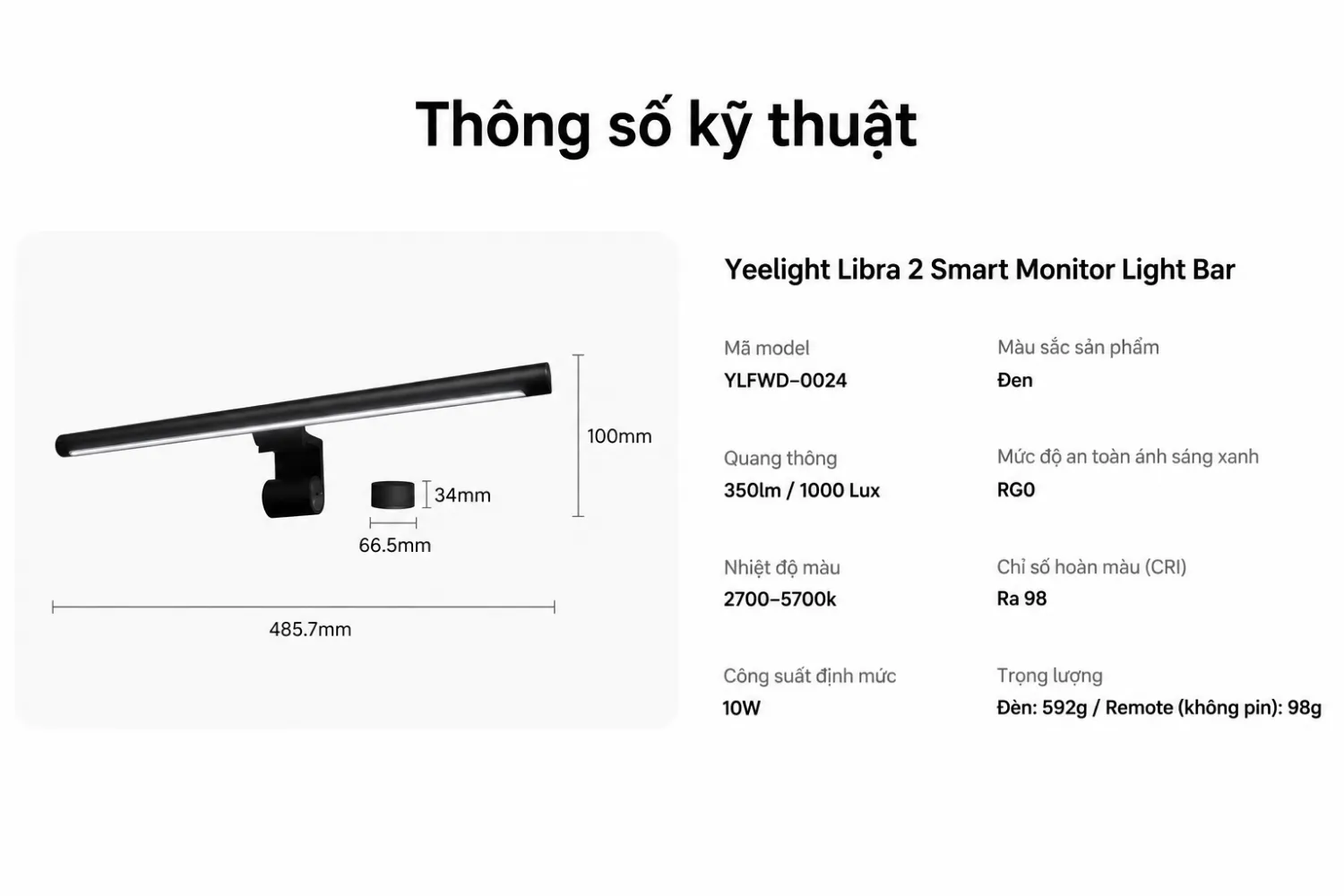 Đèn Kẹp Màn Hình Yeelight Led Screen Light Bar Libra 2 - Hỗ Trợ Homekit 14 Đèn Kẹp Màn Hình Yeelight Led Screen Light Bar Libra 2 – Hỗ Trợ Homekit - Akia Smart Home