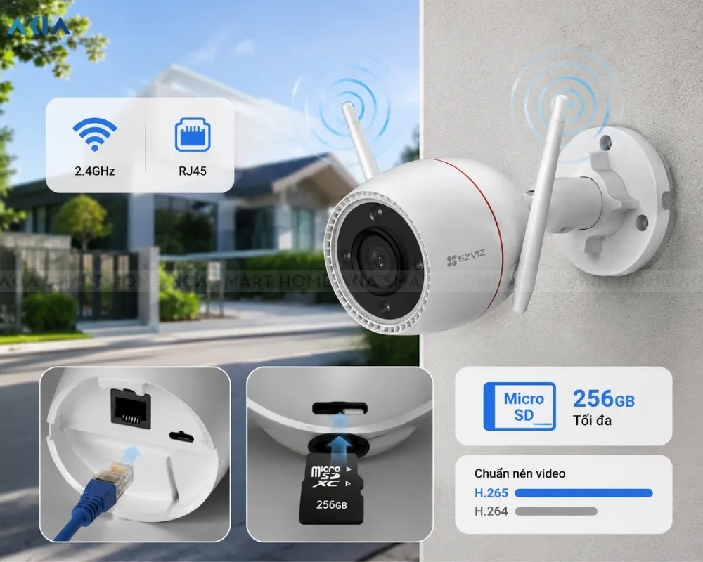 Camera Wifi Ngoài Trời Ezviz C3Tn 3Mp 13 Camera Wifi Ngoài Trời Ezviz C3Tn 3Mp - Akia Smart Home