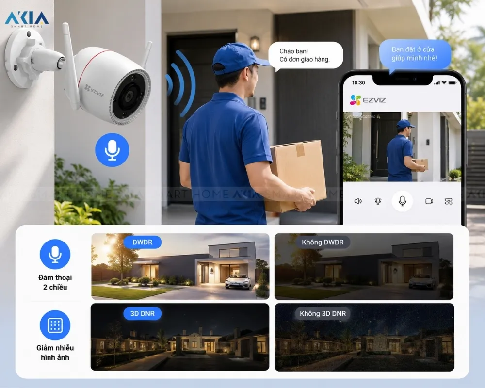Camera Wifi Ngoài Trời Ezviz C3Tn 3Mp 14 Camera Wifi Ngoài Trời Ezviz C3Tn 3Mp - Akia Smart Home