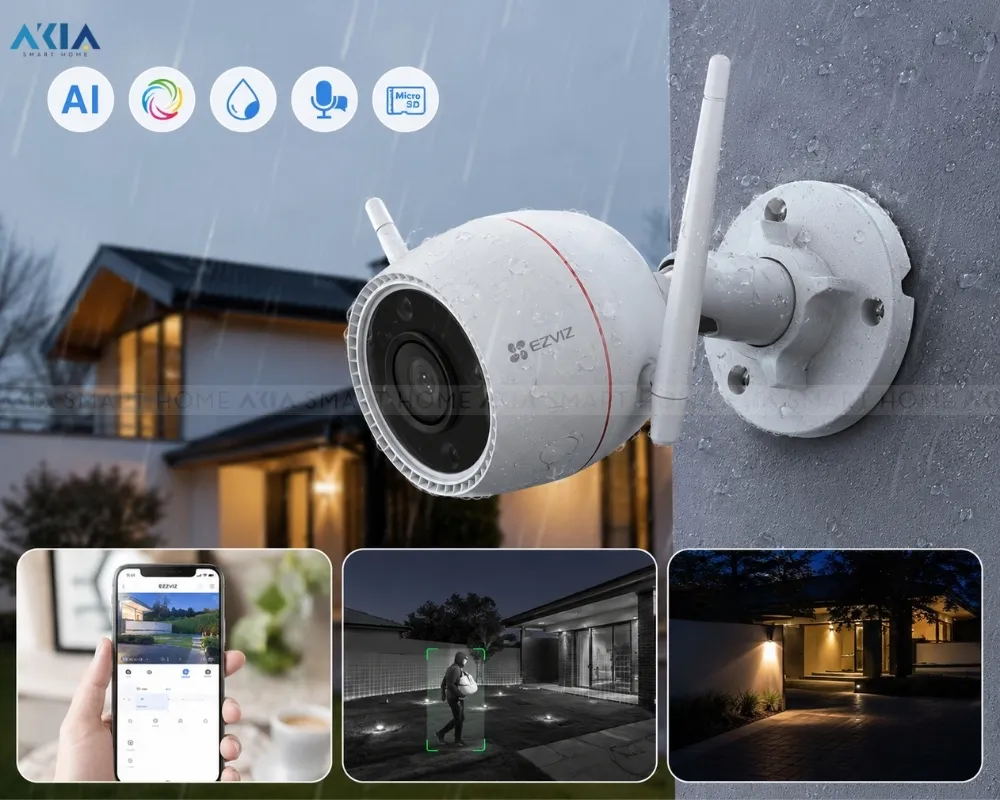 Camera Wifi Ngoài Trời Ezviz C3Tn 3Mp 8 Camera Wifi Ngoài Trời Ezviz C3Tn 3Mp - Akia Smart Home