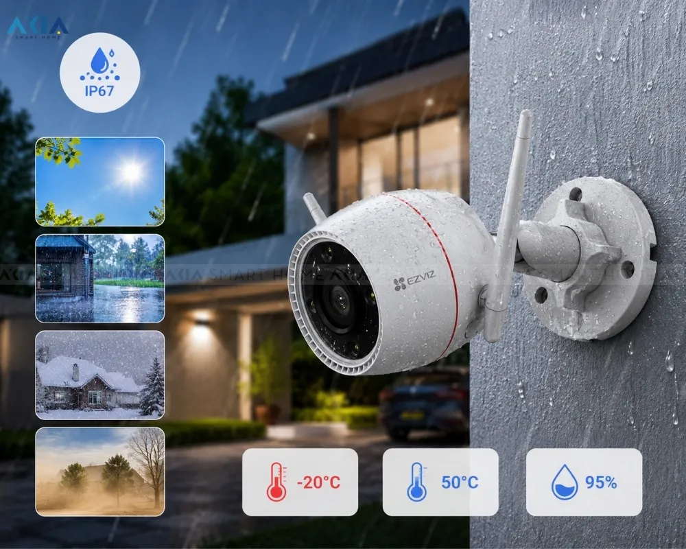 Camera Wifi Ngoài Trời Ezviz C3Tn 3Mp 12 Camera Wifi Ngoài Trời Ezviz C3Tn 3Mp - Akia Smart Home