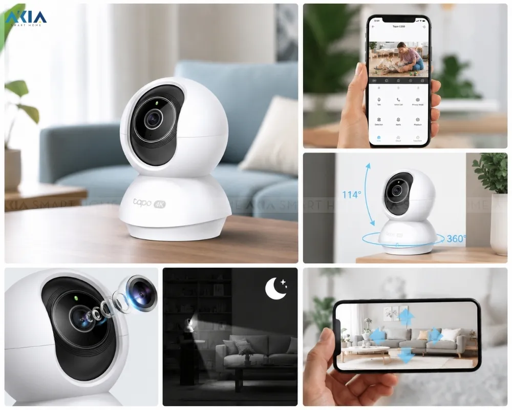 Camera Wifi An Ninh Gia Đình Quay Quét Ai Tapo C250 10 Camera Wifi An Ninh Gia Đình Quay Quét Ai Tapo C250 - Akia Smart Home