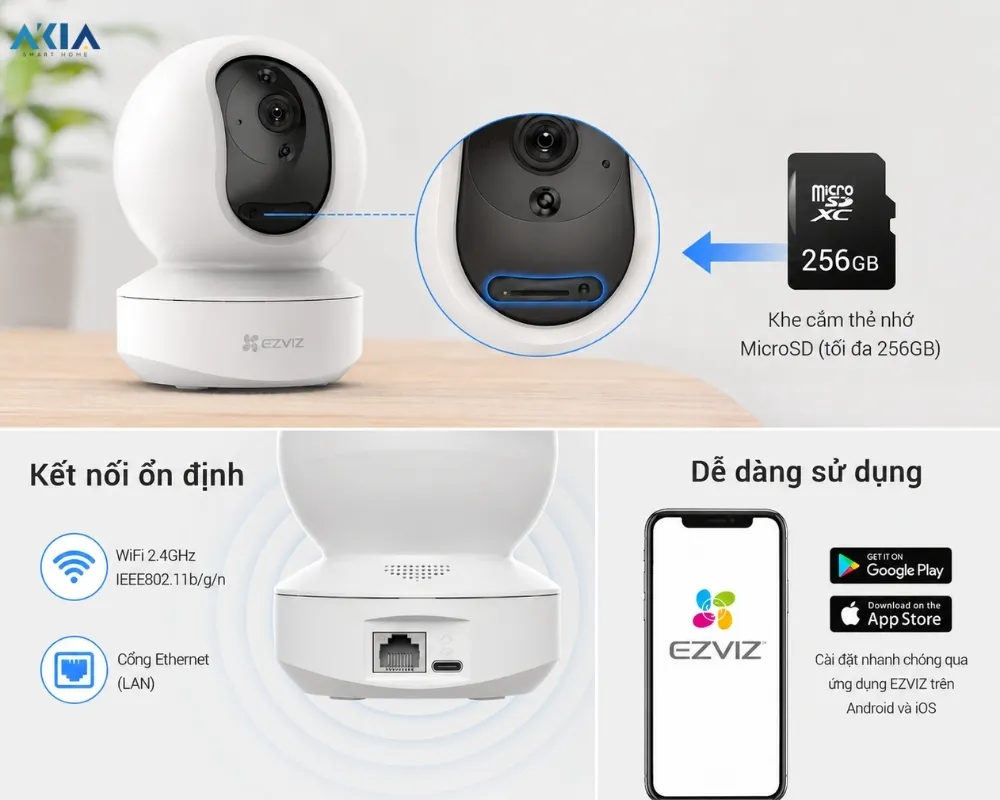 Camera Wifi Ip 360 Độ 4Mp Ezviz Ty1 - Akia Smart Home