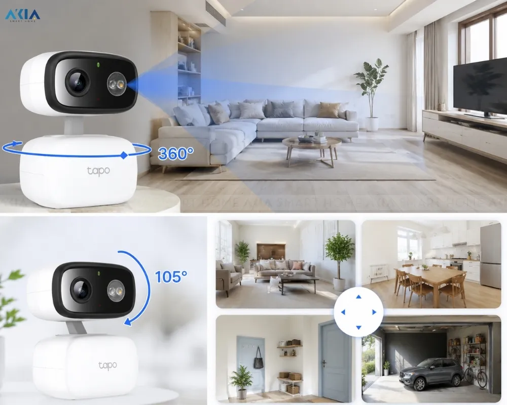 Camera Wifi Ngoài Trời Tapo C206 Xoay 360° 11 Camera Wifi Tapo C206 Quay Quét Trong Nhà &Amp; Ngoài Trời – Xoay 360°, Chuẩn Ip65 - Akia Smart Home