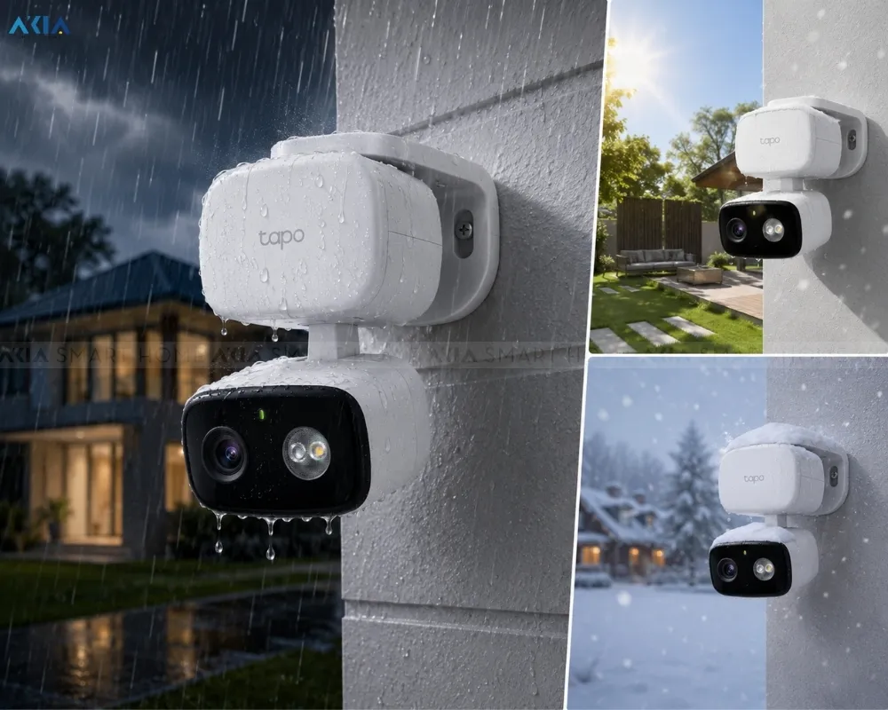 Camera Wifi Ngoài Trời Tapo C206 Xoay 360° 15 Camera Wifi Tapo C206 Quay Quét Trong Nhà &Amp; Ngoài Trời – Xoay 360°, Chuẩn Ip65 - Akia Smart Home