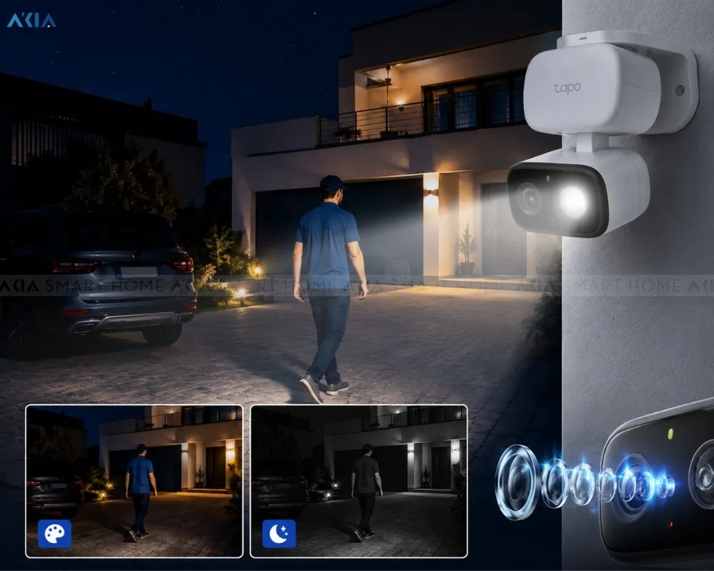Camera Wifi Ngoài Trời Tapo C206 Xoay 360° 14 Camera Wifi Tapo C206 Quay Quét Trong Nhà &Amp; Ngoài Trời – Xoay 360°, Chuẩn Ip65 - Akia Smart Home