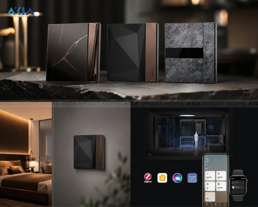 Công Tắc Âm Tường Thông Minh Aqara H1 Elite 32 Công Tắc Âm Tường Thông Minh Aqara H1 Elite - Akia Smart Home