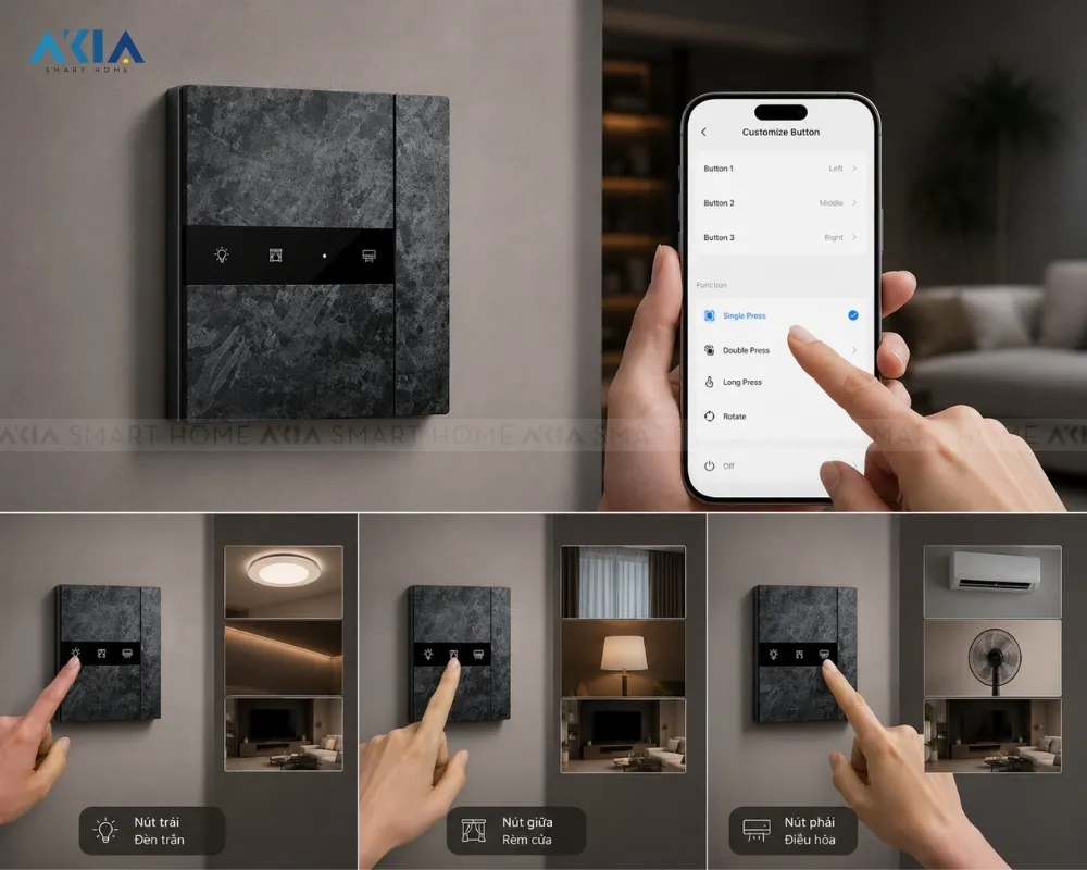 Công Tắc Âm Tường Thông Minh Aqara H1 Elite 37 Công Tắc Âm Tường Thông Minh Aqara H1 Elite - Akia Smart Home