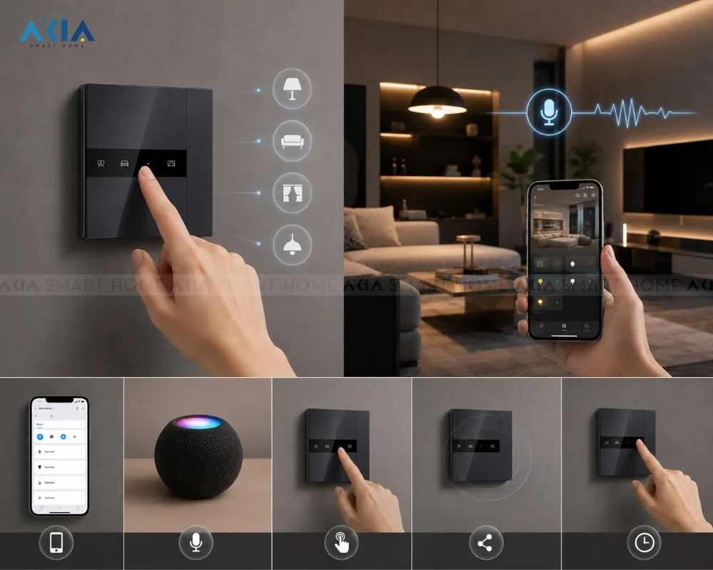 Công Tắc Âm Tường Thông Minh Aqara H1 Elite 38 Công Tắc Âm Tường Thông Minh Aqara H1 Elite - Akia Smart Home