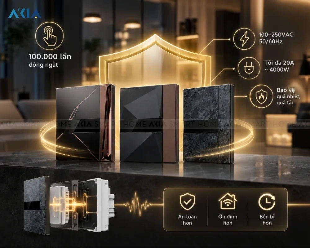 Công Tắc Âm Tường Thông Minh Aqara H1 Elite 43 Công Tắc Âm Tường Thông Minh Aqara H1 Elite - Akia Smart Home