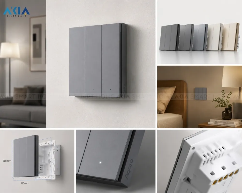 Công Tắc Thông Minh Aqara H1 Pro Có Dây Nguội 27 Công Tắc Thông Minh Aqara H1 Pro (Có Dây Nguội) - Akia Smart Home