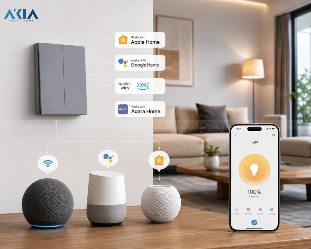Công Tắc Thông Minh Aqara H1 Pro Có Dây Nguội 29 Công Tắc Thông Minh Aqara H1 Pro (Có Dây Nguội) - Akia Smart Home