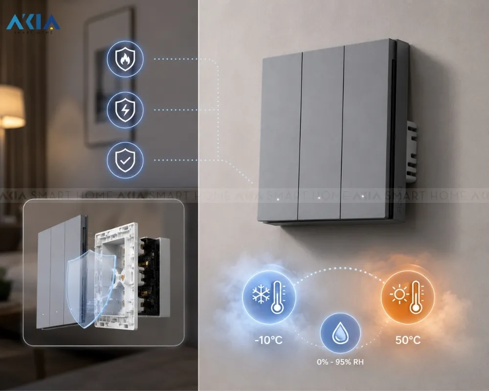 Công Tắc Thông Minh Aqara H1 Pro Có Dây Nguội 32 Công Tắc Thông Minh Aqara H1 Pro (Có Dây Nguội) - Akia Smart Home