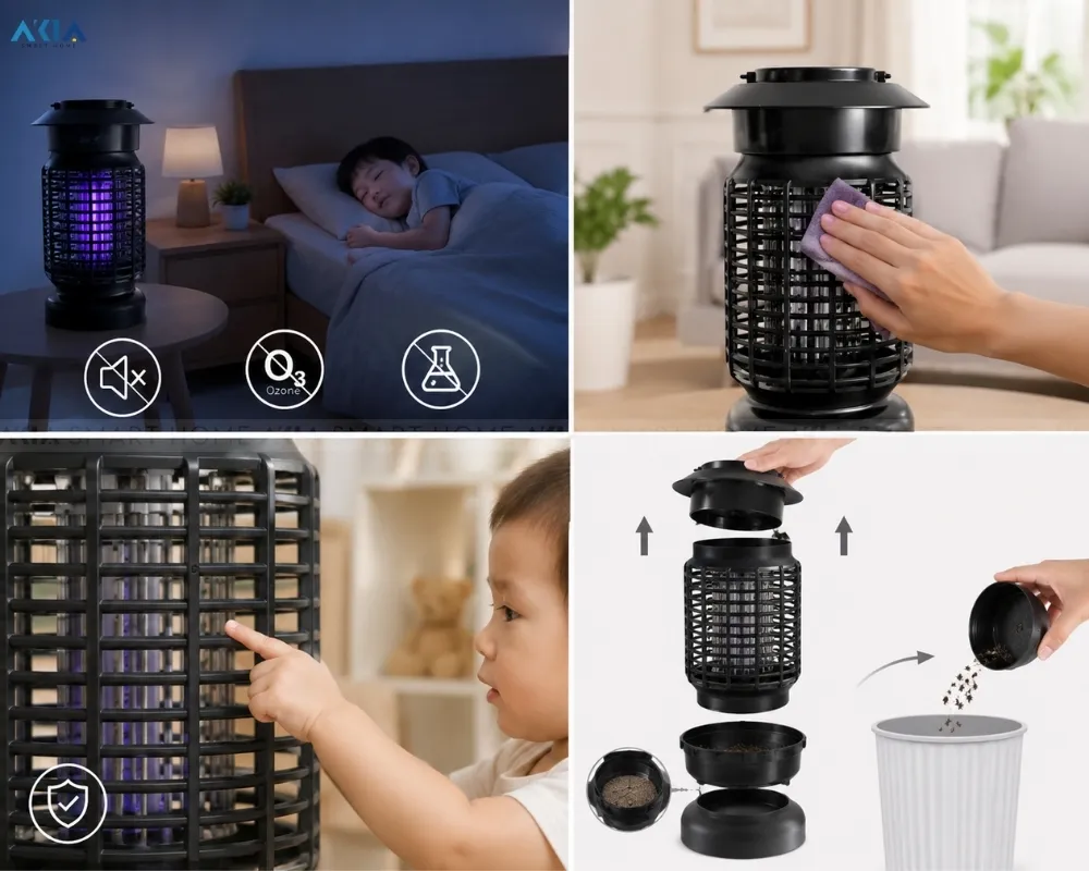 Đèn Bắt Muỗi Và Côn Trùng Uvgreen Km300 10 Đèn Bắt Muỗi Và Côn Trùng Uvgreen Km300 - Akia Smart Home