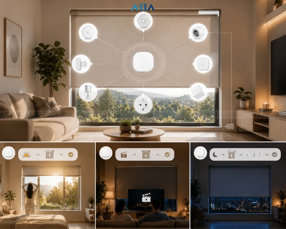 Động Cơ Rèm Cuốn Thông Minh Aqara Ta Zngzdj20Lm 15 Động Cơ Rèm Cuốn Thông Minh Aqara Ta Zngzdj20Lm - Akia Smart Home