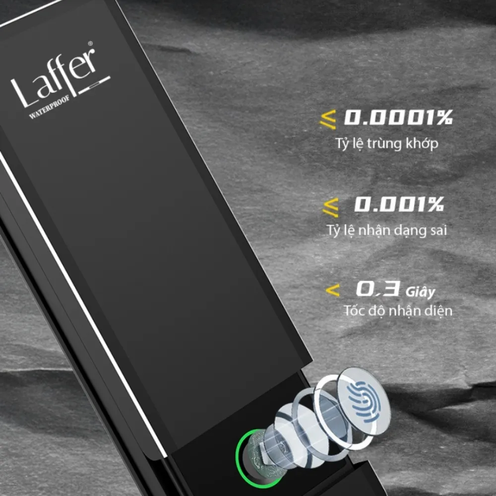 Khoá Cổng Vân Tay Ngoài Trời Laffer A18 Pro Nắp Trượt 49 Khoá Cổng Vân Tay Ngoài Trời Laffer A18 Pro - Akia Smart Home
