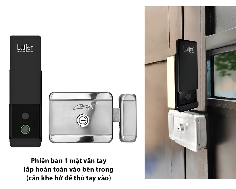 Khoá Cổng Vân Tay Ngoài Trời Laffer A18 Pro Nắp Trượt 45 Khoá Cổng Vân Tay Ngoài Trời Laffer A18 Pro - Akia Smart Home