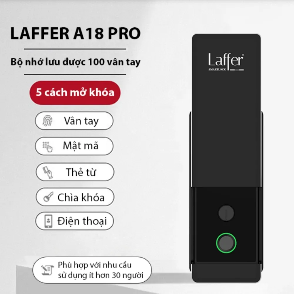 Khoá Cổng Vân Tay Ngoài Trời Laffer A18 Pro Nắp Trượt 43 Khoá Cổng Vân Tay Ngoài Trời Laffer A18 Pro - Akia Smart Home