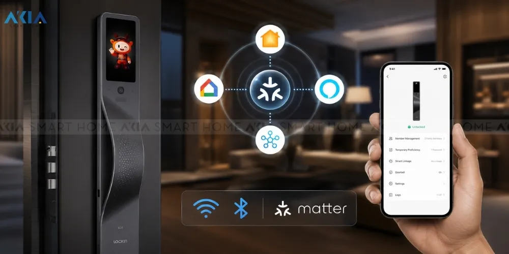 Khóa Cửa Thông Minh Nhận Diện Khuôn Mặt Lockin V7 Max 12 Khóa Cửa Thông Minh Lockin V7 Max - Akia Smart Home