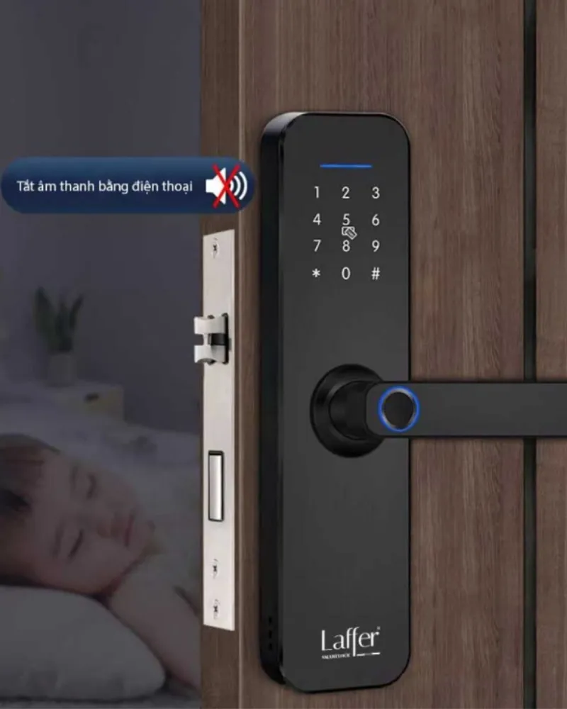 Khoá Cửa Vân Tay Laffer Lx08 Cho Cửa Gỗ 24 Khoá Cửa Vân Tay Laffer Lx08 Cho Cửa Gỗ - Akia Smart Home