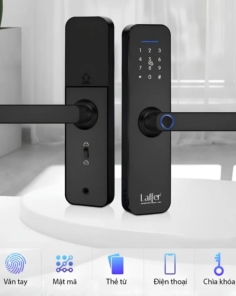 Khoá Cửa Vân Tay Laffer Lx08 Cho Cửa Gỗ 13 Khoá Cửa Vân Tay Laffer Lx08 Cho Cửa Gỗ - Akia Smart Home