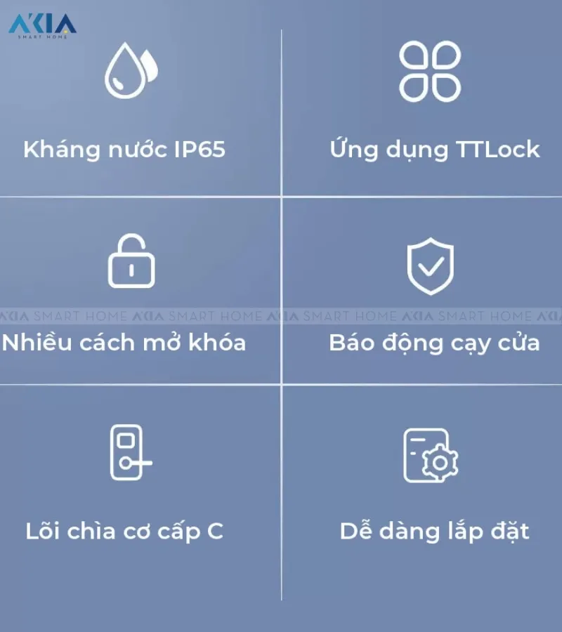 Khóa Vân Tay Cửa Nhôm Xingfa Akia Melo 301 24 Khóa Vân Tay Cửa Nhôm Xingfa Akia Melo 301 - Akia Smart Home
