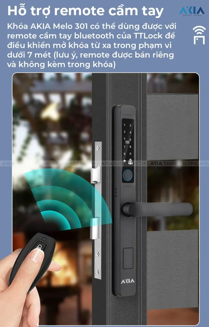 Khóa Vân Tay Cửa Nhôm Xingfa Akia Melo 301 23 Khóa Vân Tay Cửa Nhôm Xingfa Akia Melo 301 - Akia Smart Home