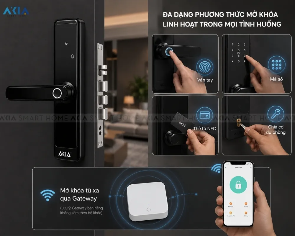 Khóa Vân Tay Thông Minh Akia Azt-27 27 Khóa Vân Tay Thông Minh Akia Azt-27 - Akia Smart Home