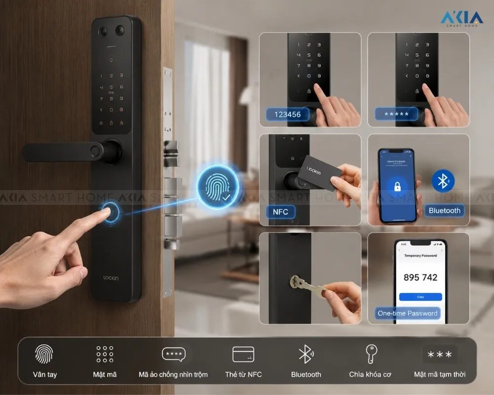 Khóa Vân Tay Thông Minh Lockin X9 Pro 9 Khóa Vân Tay Thông Minh Lockin X9 Pro - Akia Smart Home