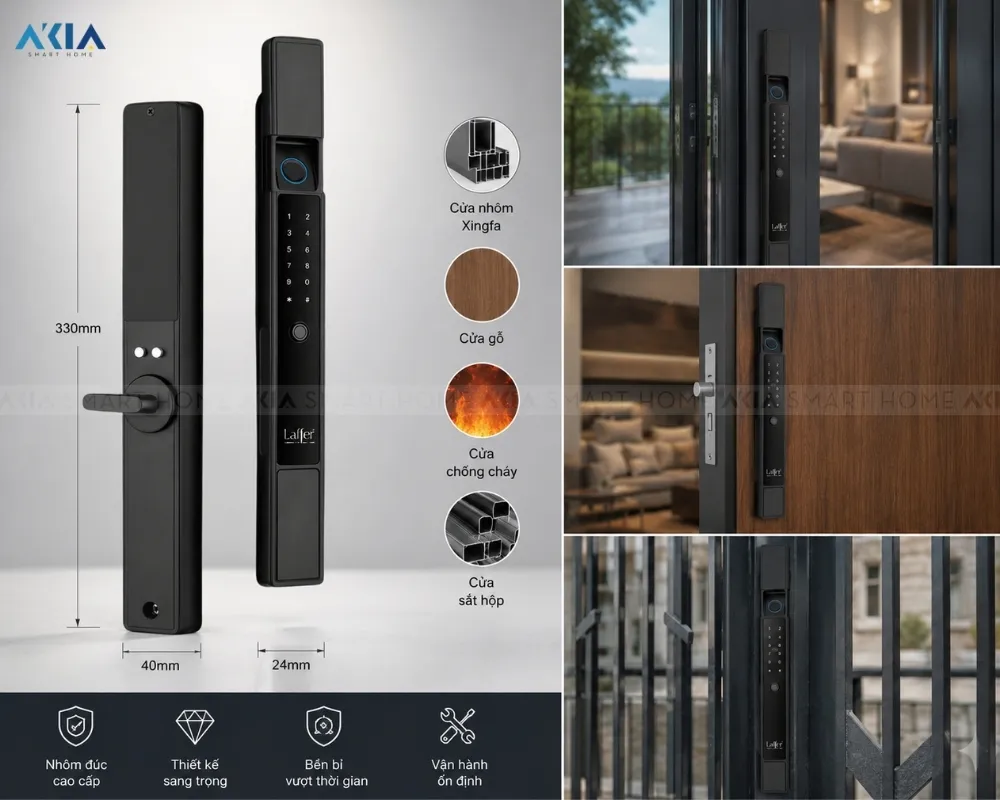 Khóa Vân Tay Tự Động Laffer Xf93 13 Khóa Vân Tay Tự Động Laffer Xf93 - Akia Smart Home