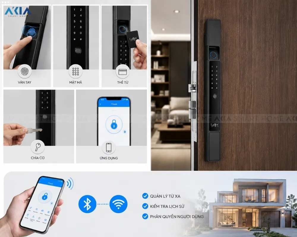 Khóa Vân Tay Tự Động Laffer Xf93 10 Khóa Cửa Vân Tay Tự Động Laffer Xf93 - Akia Smart Home