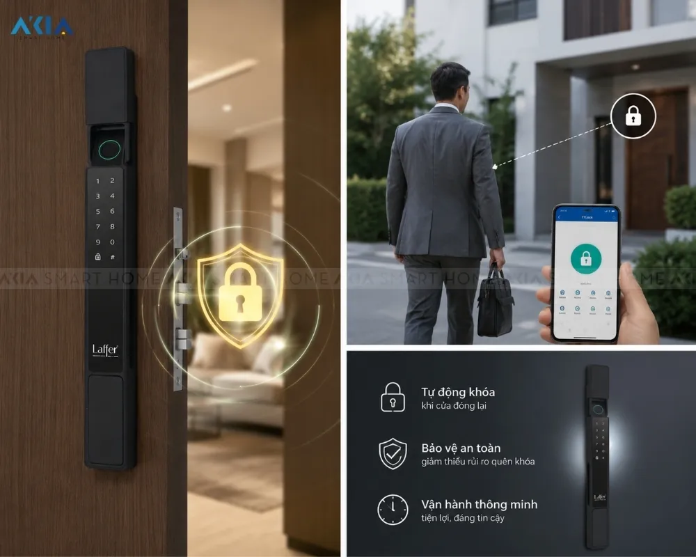 Khóa Vân Tay Tự Động Laffer Xf93 11 Khóa Vân Tay Tự Động Laffer Xf93 - Akia Smart Home