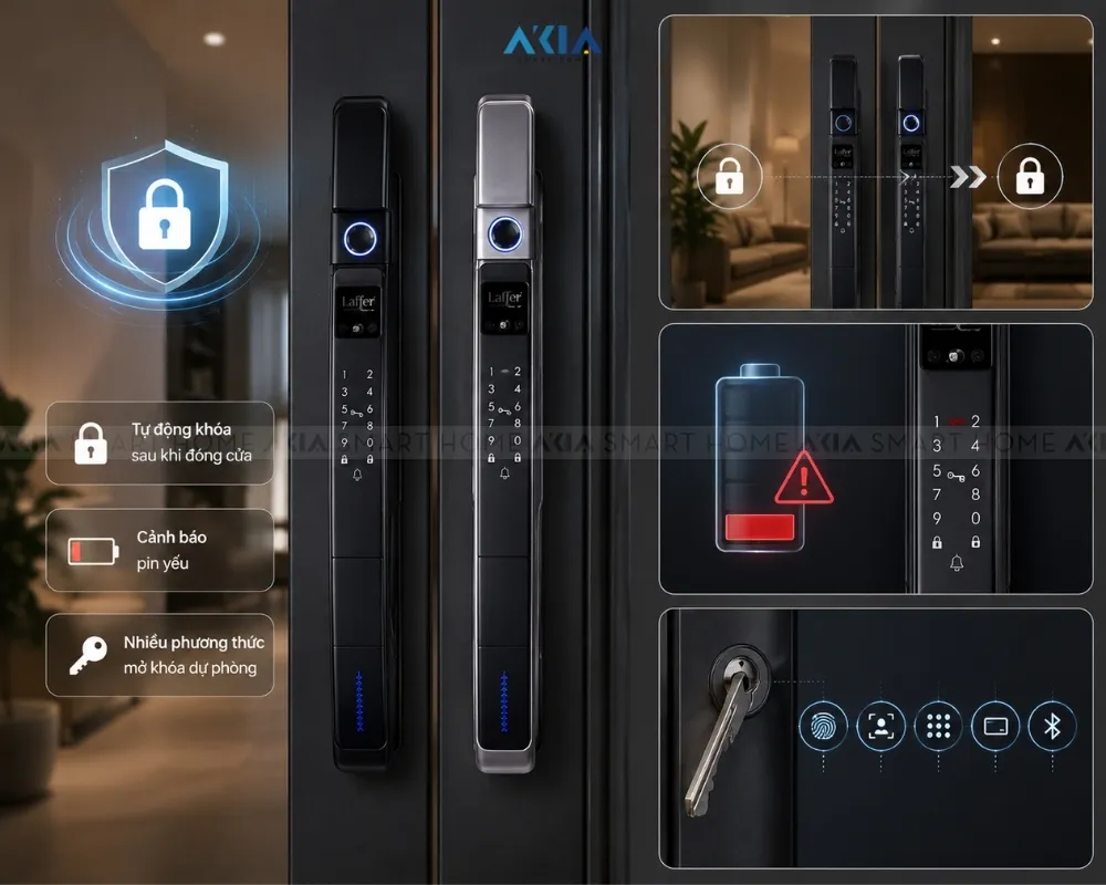 Khóa Cửa Vân Tay Nhận Diện Khuôn Mặt Laffer Xd02 13 Khóa Cửa Vân Tay Nhận Diện Khuôn Mặt Laffer Xd02 - Akia Smart Home
