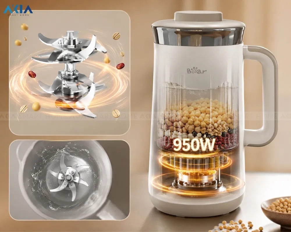 Máy Làm Sữa Hạt Bear Sb-Sh12H 9 Máy Làm Sữa Hạt Bear Sb-Sh12H - Akia Smart Home
