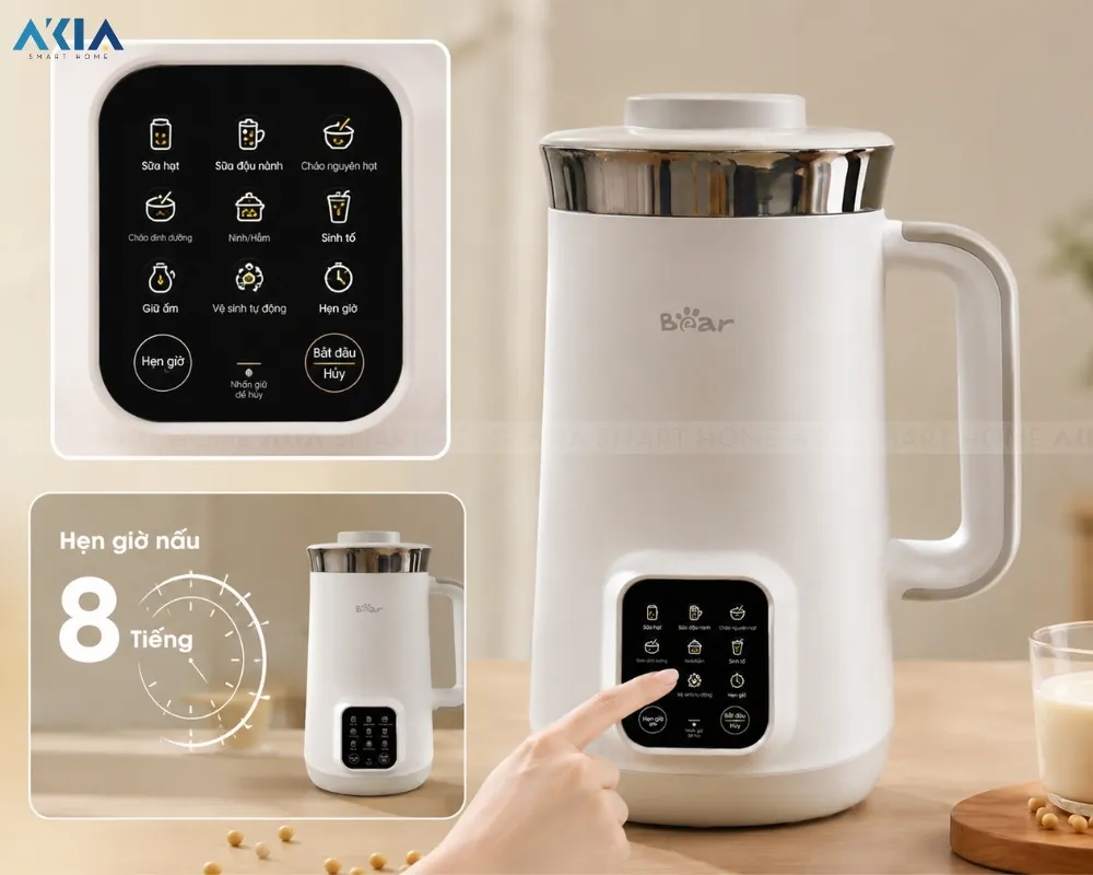 Máy Làm Sữa Hạt Bear Sb-Sh12H 10 Máy Làm Sữa Hạt Bear Sb-Sh12H - Akia Smart Home