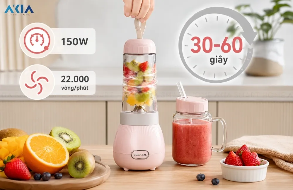 Máy Xay Sinh Tố Cầm Tay 0.4L Bear Bl-4H04M - Akia Smart Home