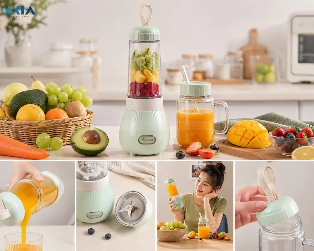 Máy Xay Sinh Tố Cầm Tay 0.4L Bear Bl-4H04M - Akia Smart Home