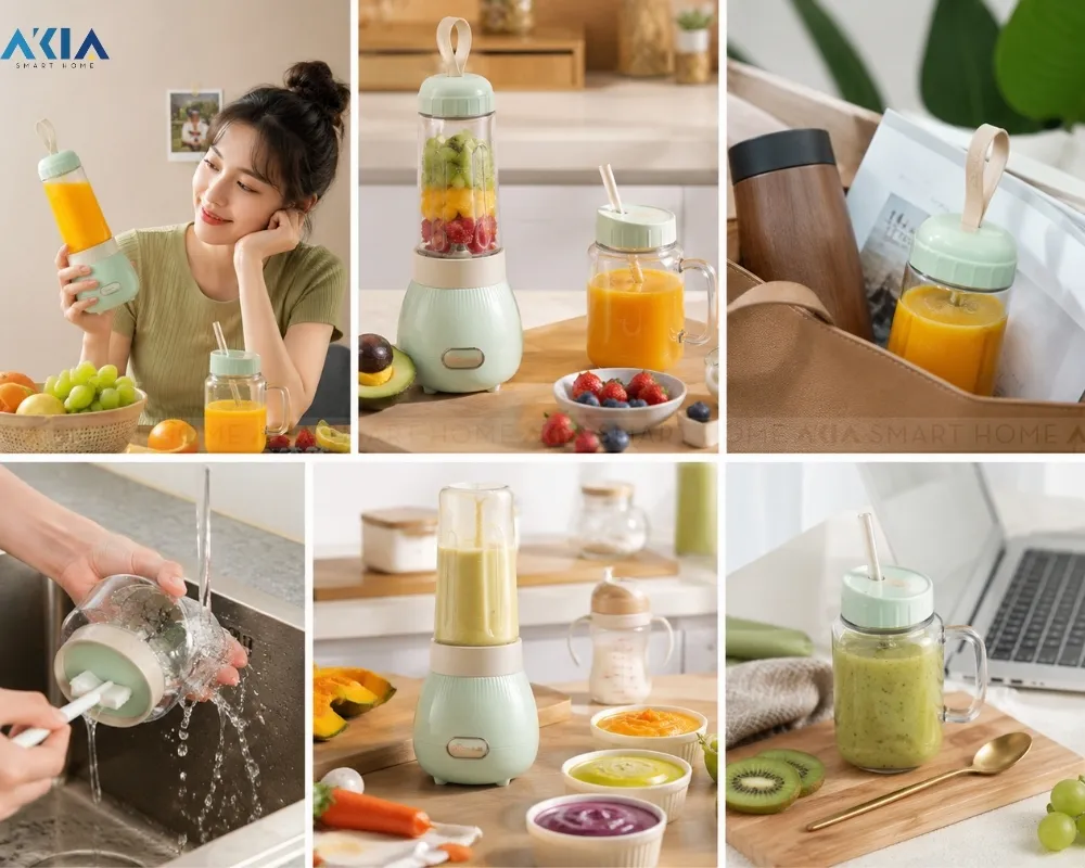 Máy Xay Sinh Tố Cầm Tay 0.4L Bear Bl-4H04M - Akia Smart Home