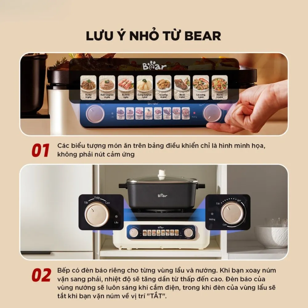 Nồi Lẩu Nướng Đa Năng Bear Gr-5H22R83 22 Nồi Lẩu Nướng Đa Năng Bear Gr-5H22R83 - Akia Smart Home