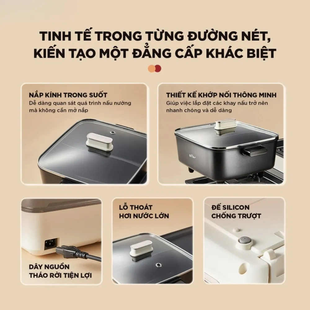 Nồi Lẩu Nướng Đa Năng Bear Gr-5H22R83 19 Nồi Lẩu Nướng Đa Năng Bear Gr-5H22R83 - Akia Smart Home