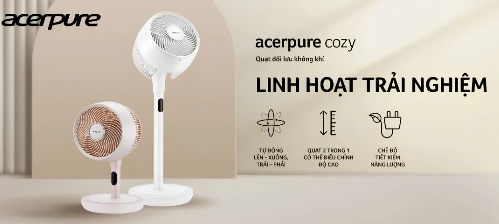 Quạt Tuần Hoàn Đối Lưu Không Khí Acerpure Cozy F2 41 Quạt Tuần Hoàn Đối Lưu Không Khí Acerpure Cozy F2 - Akia Smart Home