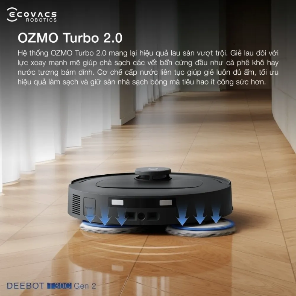 Robot Hút Bụi Lau Nhà Ecovacs Deebot T30C Gen2 54 Robot Hút Bụi Lau Nhà Ecovacs Deebot T30C Gen2 - Akia Smart Home