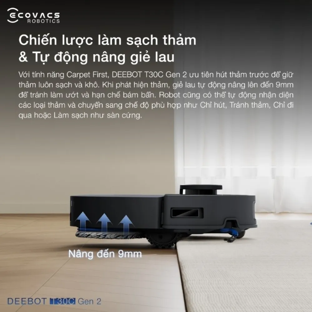 Robot Hút Bụi Lau Nhà Ecovacs Deebot T30C Gen2 65 Robot Hút Bụi Lau Nhà Ecovacs Deebot T30C Gen2 - Akia Smart Home