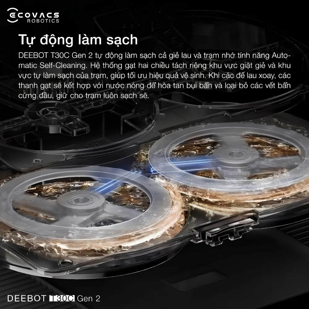 Robot Hút Bụi Lau Nhà Ecovacs Deebot T30C Gen2 66 Robot Hút Bụi Lau Nhà Ecovacs Deebot T30C Gen2 - Akia Smart Home